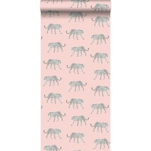 ESTAhome behang panters zacht roze - 139177 - 0,53 x 10,05 m
