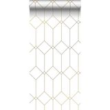 ESTAhome behang art deco motief wit en goud - 0,53 x 10,05 m - 139223