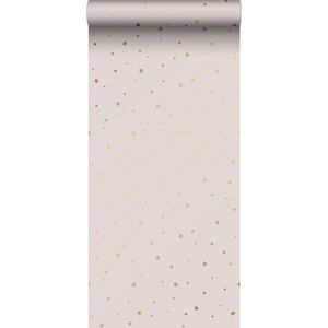 ESTAhome behang sterretjes oudroze en goud - 53 cm x 10.05 m - 139260