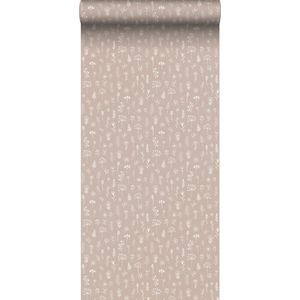 ESTAhome behang bloemmotief oudroze en wit - 0,53 x 10,05 m - 139280