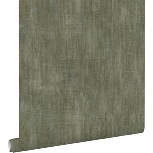 ESTAhome behang betonlook olijfgroen - 148754 - 0,53 x 10,05 m