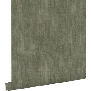 ESTAhome behang betonlook olijfgroen - 0,53 x 10,05 m - 148754