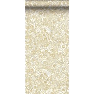 ESTAhome behang bloemtekeningen goud - 53 cm x 10.05 m - 139549