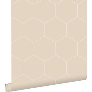 ESTAhome behang hexagon beige - 0,53 x 10,05 m - 139552