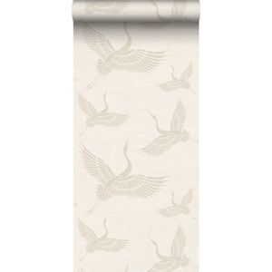 Origin Wallcoverings behang kraanvogels zandkleurig - 0,53 x 10,05 m -