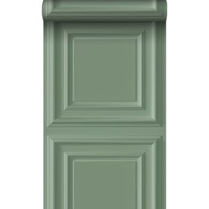 Origin Wallcoverings eco-texture vliesbehang wandpanelen vergrijsd groen - 347830 - 53 cm x 10,05 m