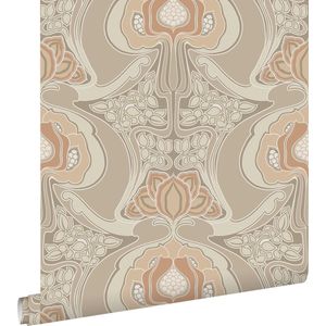 ESTAhome behang vintage bloemen in art nouveau stijl beige - 0.53 x 10.05 m - 139569