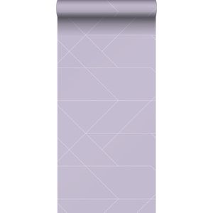 ESTAhome behang grafische lijnen lila paars - 139574 - 0,53 x 10,05 m