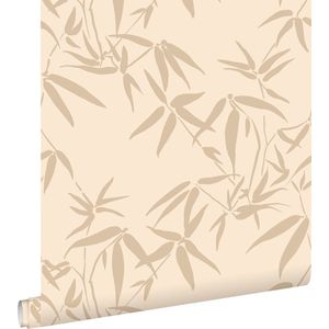 ESTAhome behang bamboe bladeren beige - 0.53 x 10.05 m - 139733