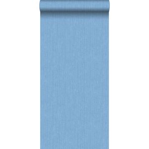 Walls4You behang effen denim jeans structuur vintage blauw - 935335 - 53 cm x 10,05 m