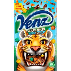 Venz - Rimboe Tijgervlokken Melk/Vanille - 200 g - Doos 8 pak