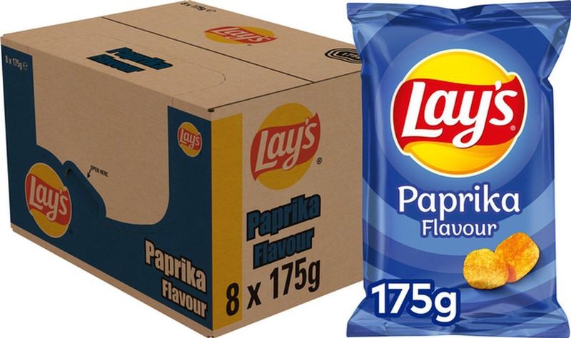 CHIPS LAYS PAPRIKA 175GR -ETENSWAREN 8PS036