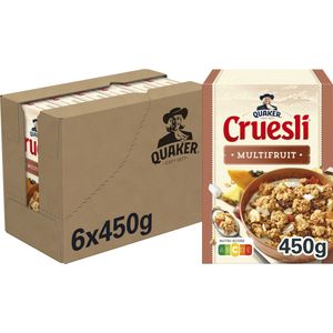 Quaker Cruesli Multifruit - Ontbijtgranen - 6 x 450 gram