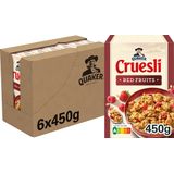 Quaker Cruesli Rode Vruchten - Ontbijtgranen - 6 x 450 gram