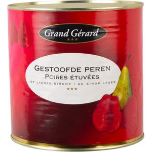 Grand Gérard Gestoofde halve peren op lichte siroop 3 liter