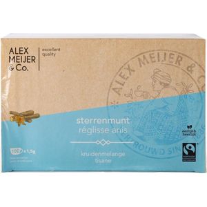 Alex Meijer Thee sterrenmunt, FT - Doos 100 stuks x 1,5 gram
