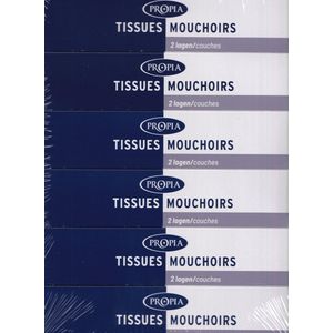 Tissues - 2 laags wit papier - 6 dozen van 100 stuks