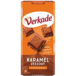 Verkade Chocoladereep karamel-zeezout 5 wikkels x 111 gram