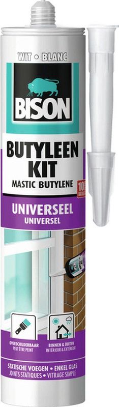 Bison - Butyleenkit - Wit - 300Ml - Plastische Voegkit