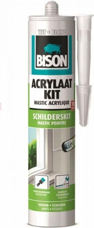 Bison - Acrylaatkit - Wit - 300ml - Elasto-plastische Afdichtingskit