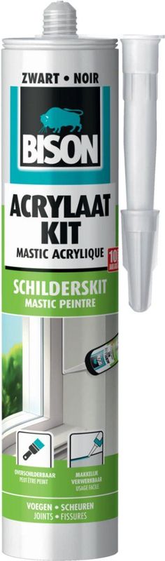 Bison - Acrylaatkit - Zwart - 300 ml - Afdichtingskit