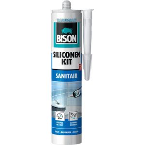 Siliconenkit | Bison | Transparant (Vochtbestendig, Elastisch, 300 ml)