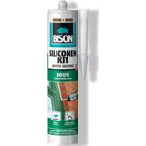 Bison - Siliconenkit Bouw - Transparant - Siliconen - Waterbestendig - Blijvend Elastisch