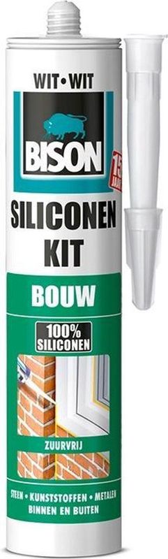 Bison - Siliconenkit Bouw - Wit - 1 Stuk