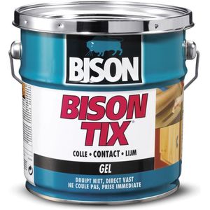 Bison Tix® blik 2.5 L. gelvormig, super sterk, universele contactlijm, vochtbestendig, vorstbestendig, -40°C tot +70°C, eenvoudig in gebruik, voor ontelbare reparaties