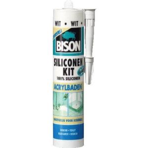 Bison Siliconenkit Acrylbaden 300 ML - Wit