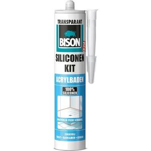 Bison Siliconenkit Acrylbaden Transparant Crt 300Ml*12 Nlfr - 1491371 - 1491371