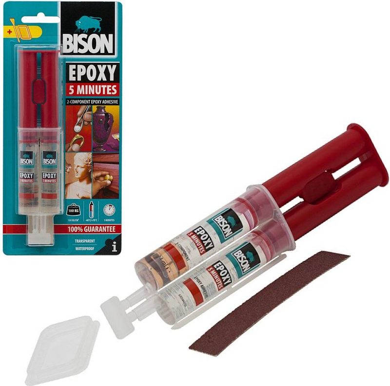 Bison Epoxy Lijm - 2 componenten - 5min droogtijd - 24ml