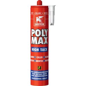 Griffon Poly Max High Tack Montagelijm - Wit - Koker - 425gr