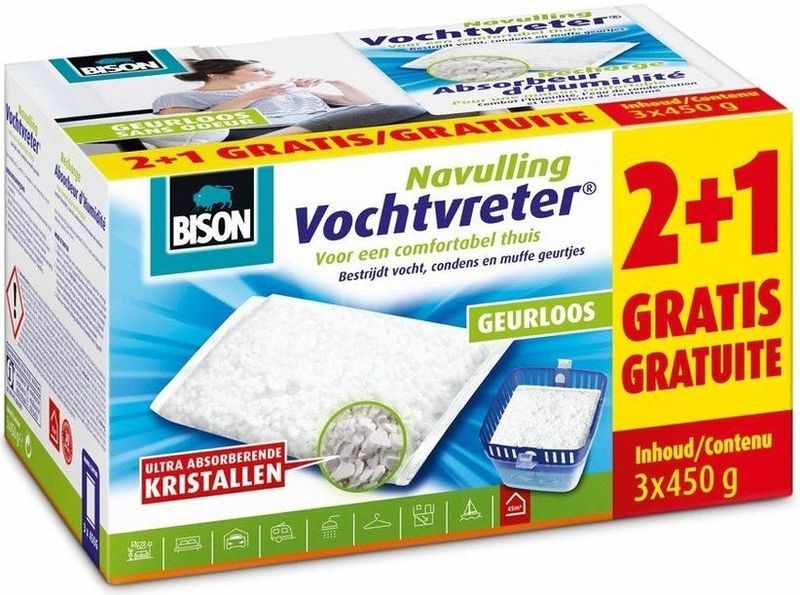 Bison - Vochtvreter Ultra Navulling - 3x450g