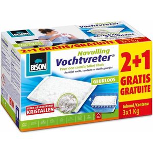 Bison Vochtvreter Navulzak Geurloos Promopack 3 X 1 Kg