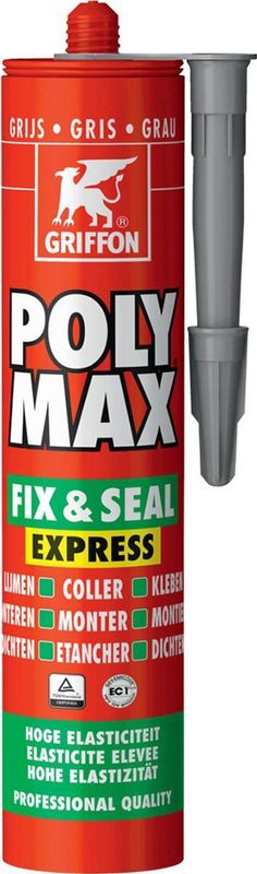 Poly Max - Fix & Seal Express - Lijm - Grijs - 425 Gram
