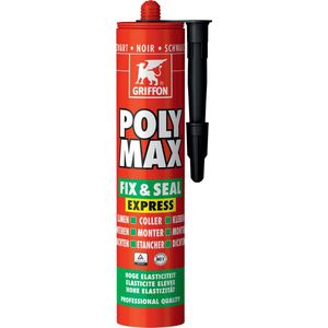 Griffon Poly Max Fix & Seal Express Montagelijm-/afdichtingskit - Zwart - Koker - 425gr
