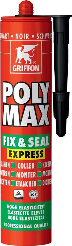 Poly Max - Fix & Seal Express - Lijm - Zwart - 425 Gram