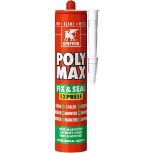 Griffon Montagelijm - PolyMax Fix & Seal Express - 425 Gram Koker - Wit