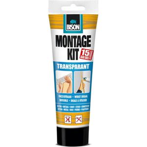 Bison - Montagekit - Transparant - Acrylaatdispersie - Tub 250G
