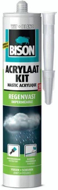 Bison - Acrylaatkit - Regenvast - Wit - 300 ml