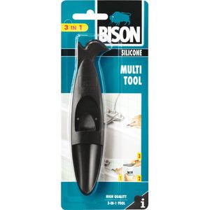 Bison Multi Tool, koker openen, spuitmondje afsnijden, afwerken voegkit, multi-functioneel, kit verwijderen, makkelijk in gebruik, handig voor iedere klus
