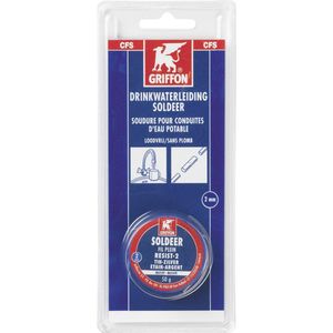 Griffon - Drinkwaterleidingsoldeer - Blister 50G - Ø 2 mm - Tin/Zilver 97/3
