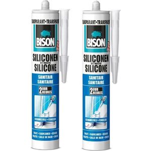 Bison Siliconenkit Sanitair duoverpakking - Transparant - 310 ml