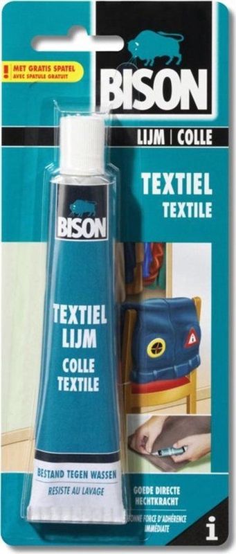 Bison - Textiellijm - 50 ml - Geschikt voor Textiel en Creatieve Klussen