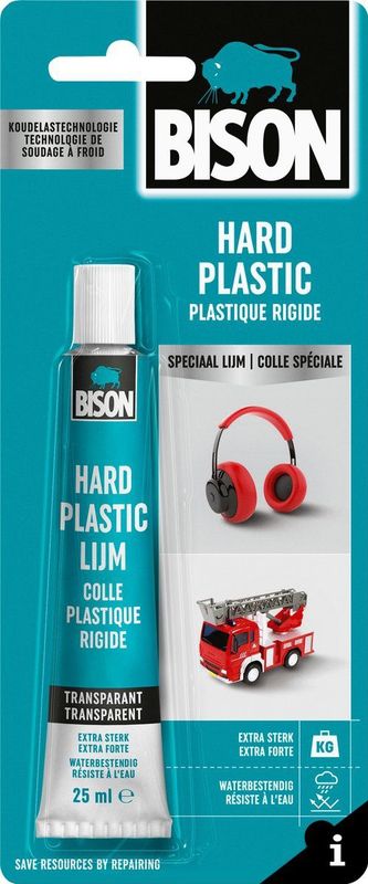 Bison - Hard Plastic Lijm - 25 ml - Transparant