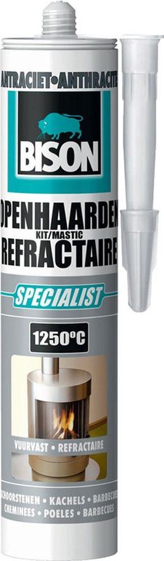 Bison - Openhaardenkit - Zwart - Afdichtingskit - 530 gr