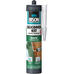 Bison Siliconenkit Bouw transparant koker 300 ml blijvend elastisch, waterbestendig, alle bouwafdich