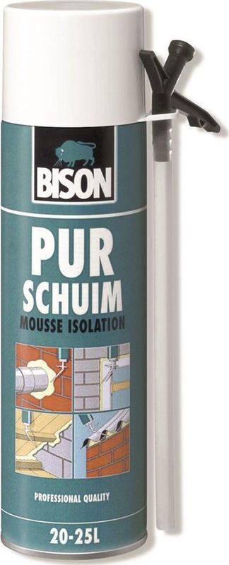 Bison - Purschuim - 500Ml - Universeel Polyurethaanschuim - 12 Stuks