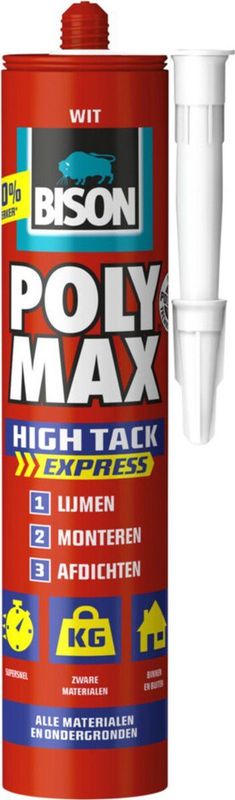 Bison - Poly Max® High Tack Express - Lijm - Wit - 440 gr